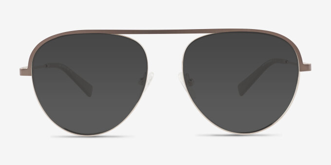 Kori Gray Silver MetalEyeglass Frames from EyeBuyDirect, with Tinted Lenses