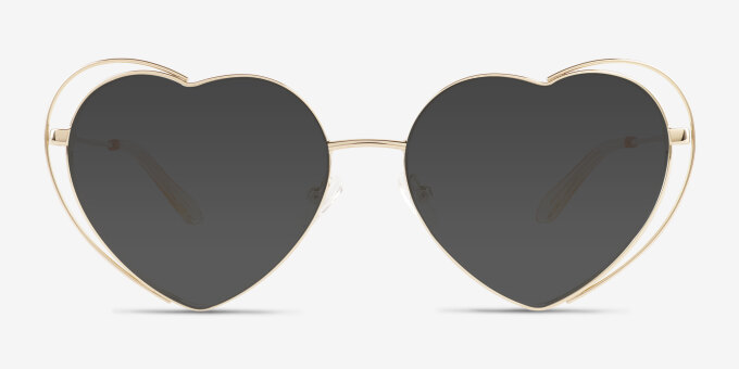 Always Gold MetalEyeglass Frames from EyeBuyDirect, with Tinted Lenses