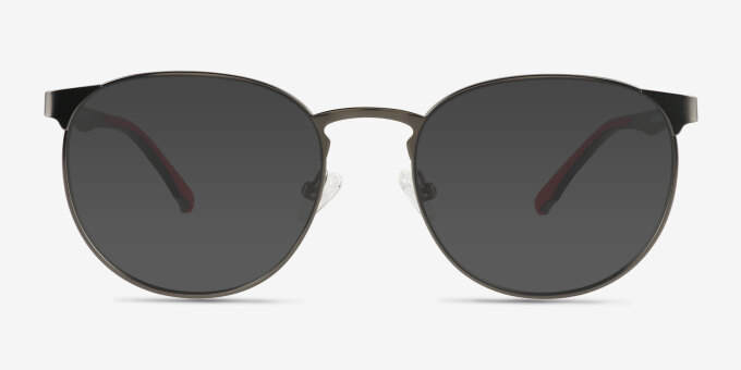 Ftw Matte Gunmetal MetalEyeglass Frames from EyeBuyDirect, with Tinted Lenses