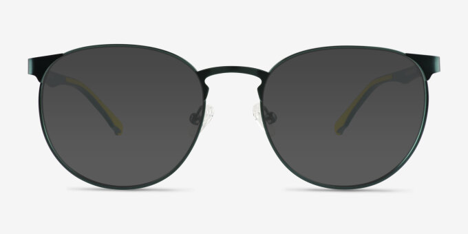 Ftw Matte Dark Green MetalEyeglass Frames from EyeBuyDirect, with Tinted Lenses