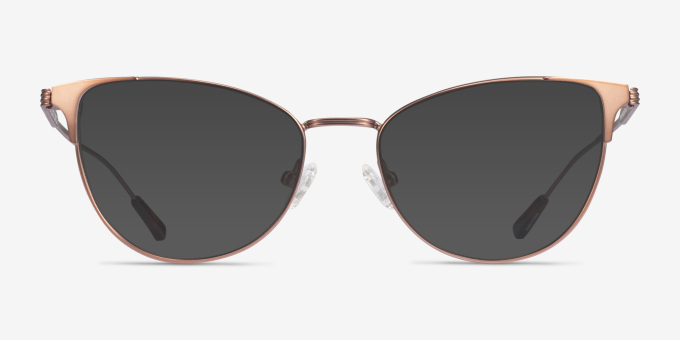 Alli Bronze MetalEyeglass Frames from EyeBuyDirect, with Tinted Lenses