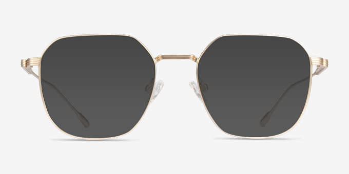 Tilden Gold MetalEyeglass Frames from EyeBuyDirect, with Tinted Lenses