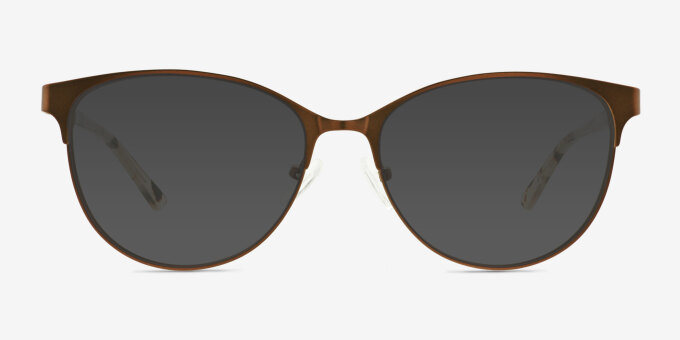 Astori Brown MetalEyeglass Frames from EyeBuyDirect, with Tinted Lenses