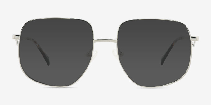 Dempsey Silver MetalEyeglass Frames from EyeBuyDirect, with Tinted Lenses