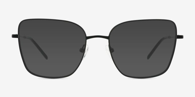 Wynn Black Alternative MaterialsEyeglass Frames from EyeBuyDirect, with Tinted Lenses