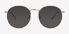 Wistful Café Métal Montures de lunettes de vue d'EyeBuyDirect, with Tinted Lenses