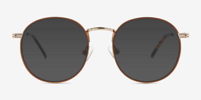Wistful Coffee MetalEyeglass Frames from EyeBuyDirect, with Tinted Lenses