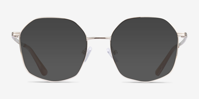 Redford Gold MetalEyeglass Frames from EyeBuyDirect, with Tinted Lenses