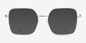 Durnan Doré Métal Montures de lunettes de vue d'EyeBuyDirect, with Tinted Lenses