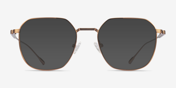 Tilden Bronze MetalEyeglass Frames from EyeBuyDirect, with Tinted Lenses