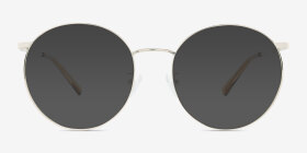 Zotte Doré Métal Montures de lunettes de vue d'EyeBuyDirect, with Tinted Lenses