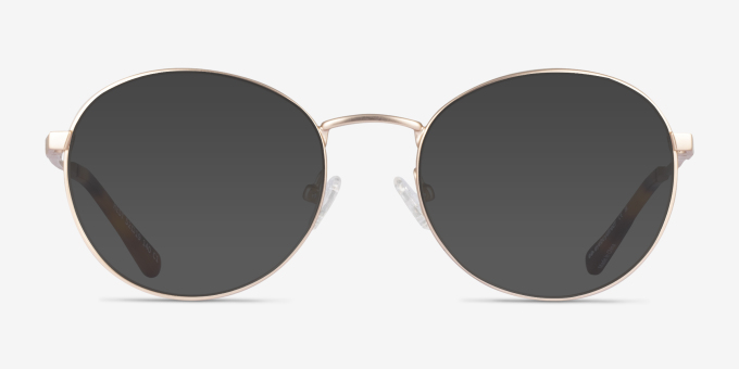 Rest Gold MetalEyeglass Frames from EyeBuyDirect, with Tinted Lenses