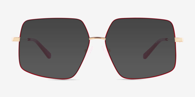 Rune Red MetalEyeglass Frames from EyeBuyDirect, with Tinted Lenses