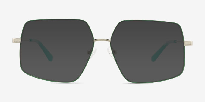 Rune Green MetalEyeglass Frames from EyeBuyDirect, with Tinted Lenses