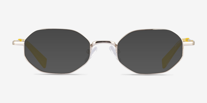 Trailblazer Doré MétalMontures de lunettes de vue d'EyeBuyDirect, Avec des Verres Teintés