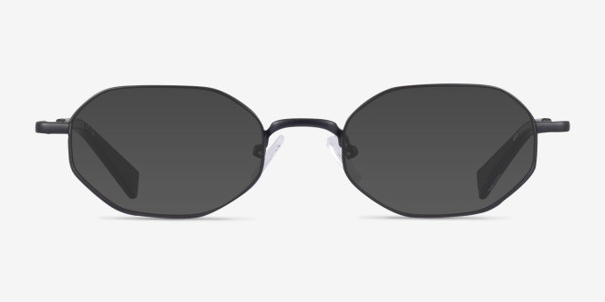 Trailblazer Black MetalEyeglass Frames from EyeBuyDirect, with Tinted Lenses