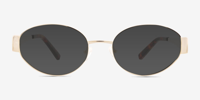 Liora Doré MétalMontures de lunettes de vue d'EyeBuyDirect, Avec des Verres Teintés