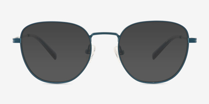 Whirl Matte Teal MétalMontures de lunettes de vue d'EyeBuyDirect, Avec des Verres Teintés