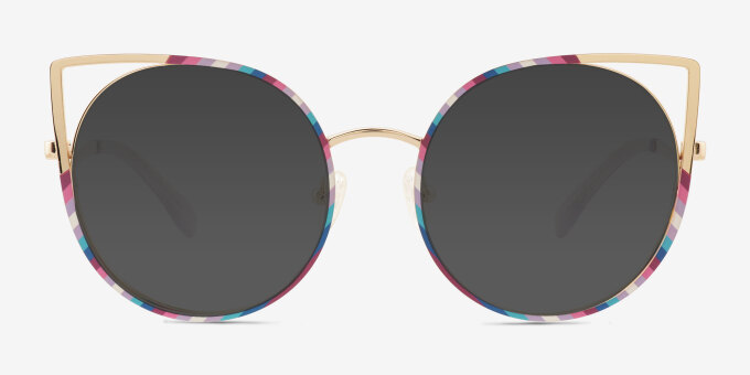 Free Spirit Multicolor Gold MetalEyeglass Frames from EyeBuyDirect, with Tinted Lenses