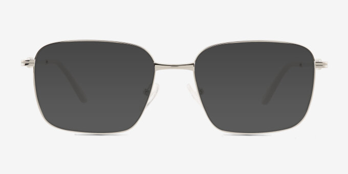 Vizzo Silver Alternative MaterialsEyeglass Frames from EyeBuyDirect, with Tinted Lenses