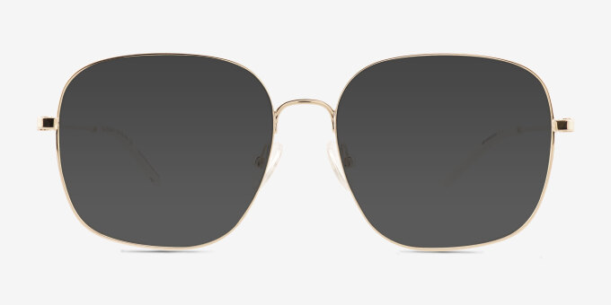 Beauregard Gold Alternative MaterialsEyeglass Frames from EyeBuyDirect, with Tinted Lenses