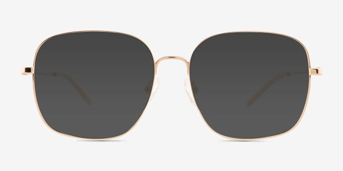 Beauregard Rose Gold Alternative MaterialsEyeglass Frames from EyeBuyDirect, with Tinted Lenses