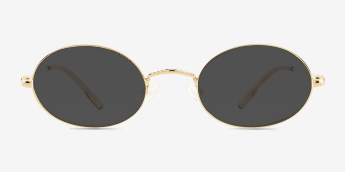 Tremblay Gold Alternative MaterialsEyeglass Frames from EyeBuyDirect, with Tinted Lenses