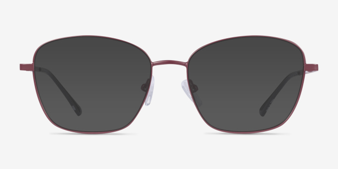 Beckham Burgundy MetalEyeglass Frames from EyeBuyDirect, with Tinted Lenses