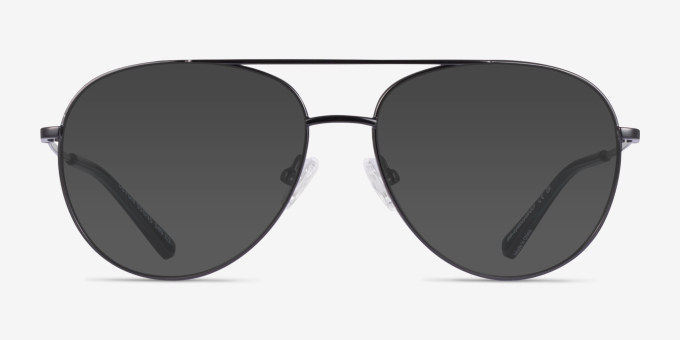Devon Black MetalEyeglass Frames from EyeBuyDirect, with Tinted Lenses
