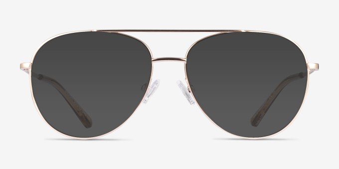 Devon Gold MetalEyeglass Frames from EyeBuyDirect, with Tinted Lenses