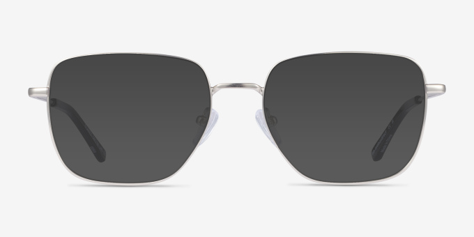 Glance Silver MetalEyeglass Frames from EyeBuyDirect, with Tinted Lenses