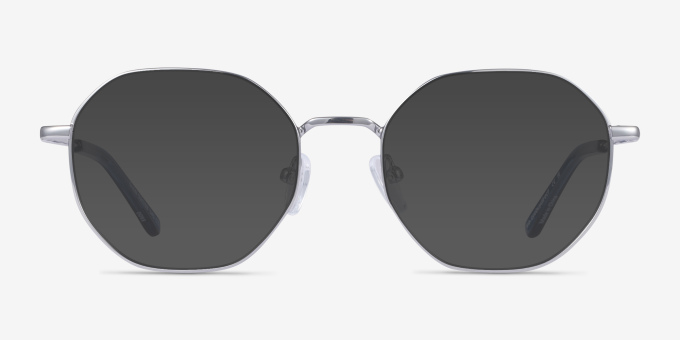 Glen Silver MetalEyeglass Frames from EyeBuyDirect, with Tinted Lenses