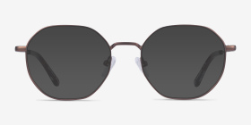 Glen Brun Métal Montures de lunettes de vue d'EyeBuyDirect, with Tinted Lenses