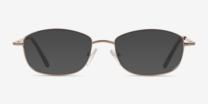 Calm Gold MetalEyeglass Frames from EyeBuyDirect, with Tinted Lenses