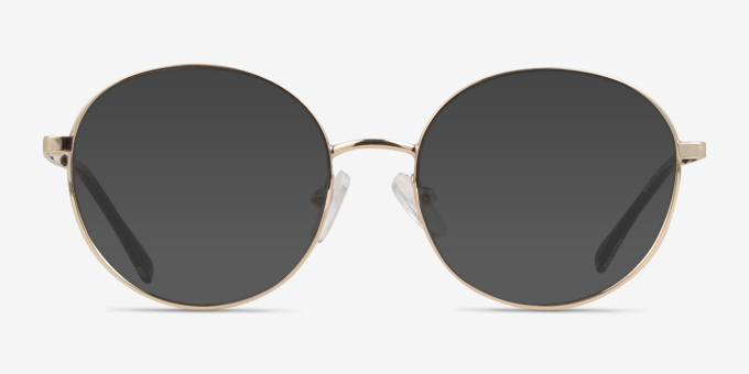 Dakota Gold MetalEyeglass Frames from EyeBuyDirect, with Tinted Lenses