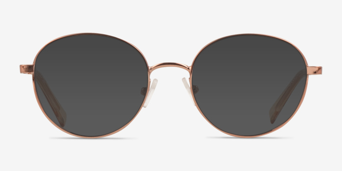 Dallas Rose Gold MetalEyeglass Frames from EyeBuyDirect, with Tinted Lenses