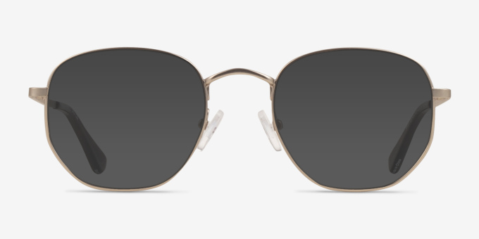 Brooks Gold MetalEyeglass Frames from EyeBuyDirect, with Tinted Lenses