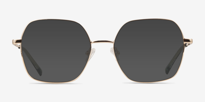 Kacy Gold MetalEyeglass Frames from EyeBuyDirect, with Tinted Lenses