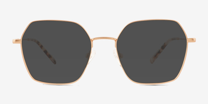 Madison Rose Gold MetalEyeglass Frames from EyeBuyDirect, with Tinted Lenses