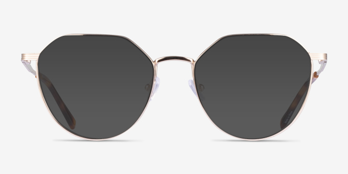 Monday Doré MétalMontures de lunettes de vue d'EyeBuyDirect, Avec des Verres Teintés