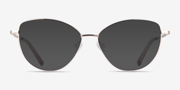 Morgan Doré MétalMontures de lunettes de vue d'EyeBuyDirect, Avec des Verres Teintés