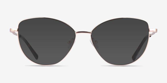 Morgan Rose Gold MetalEyeglass Frames from EyeBuyDirect, with Tinted Lenses