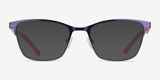Jana Blue MetalEyeglass Frames from EyeBuyDirect, with Tinted Lenses