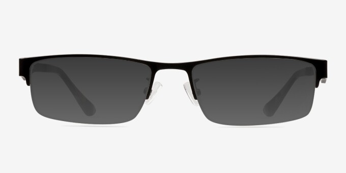 Beau Black Plastic, MetalEyeglass Frames from EyeBuyDirect, with Tinted Lenses