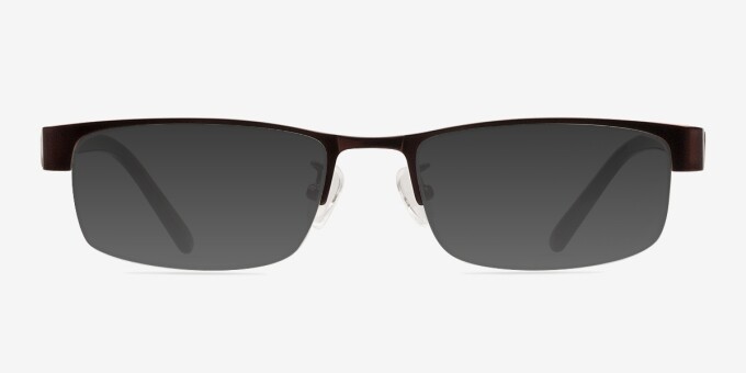 Beckett Coffee MetalEyeglass Frames from EyeBuyDirect, with Tinted Lenses