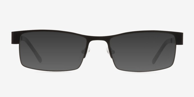 Blaise Noir MétalMontures de lunettes de vue d'EyeBuyDirect, Avec des Verres Teintés