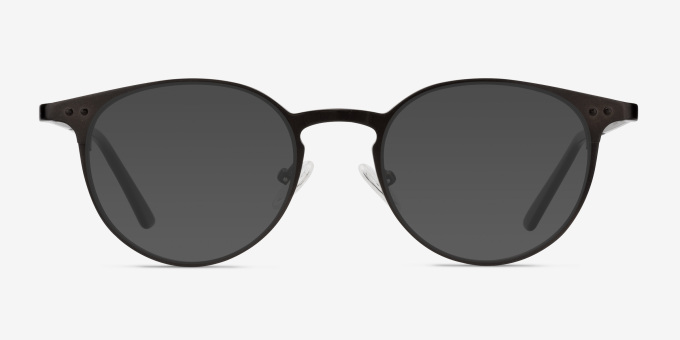 Thin Line Coffee MetalEyeglass Frames from EyeBuyDirect, with Tinted Lenses