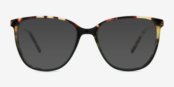 Aroma Tortoise Green AcetateEyeglass Frames from EyeBuyDirect, with Tinted Lenses