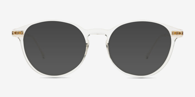Amity Clear MetalEyeglass Frames from EyeBuyDirect, with Tinted Lenses