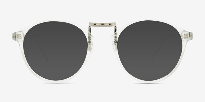 Chillax Clear MetalEyeglass Frames from EyeBuyDirect, with Tinted Lenses
